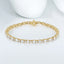 Pulsera de tenis con diamantes cultivados en laboratorio, ovalados y redondos, de 5,50 ct en oro amarillo de 14 kt