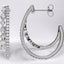 1.20 ctw Round and Marquise Lab Grown Diamond Hoop Earrings in 14kt White Gold