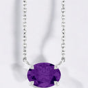 Oval Horizontal Gemstone Pendant in 925 Sterling Silver