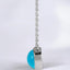 Round Cabochon Bezel Set Turquoise Pendant in 925 Sterling Silver