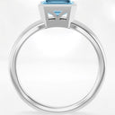 Emerald Cut Sky Blue Topaz Ring in 925 Sterling Silver