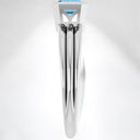Emerald Cut Sky Blue Topaz Ring in 925 Sterling Silver