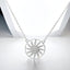 0.19 ctw Diamond Sunburst Necklace in 925 Sterling Silver