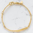 Contemporary Wave Link Bracelet in 14kt Yellow Gold