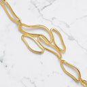 Contemporary Wave Link Bracelet in 14kt Yellow Gold