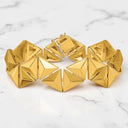 Zig-Zag Cube Bracelet in 14kt Yellow Gold