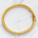 Hammered Finish Butterfly Hinged Bangle Bracelet in 14kt Yellow Gold