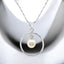 Freshwater Cultured Pearl Circle Pendant in 925 Sterling Silver