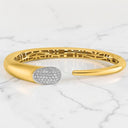 Pavé Diamond Hinged Cuff Bracelet in 18kt Yellow and White Gold