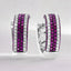 5.52 ctw Ruby and Diamond Huggie Hoop Earrings in 18kt White Gold