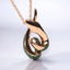 3.23 ctw Round Tsavorite Garnet Spiral Snake Pendant in 18kt Rose Gold