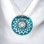 Woven Circle Pendant with Cubic Zirconia in 925 Sterling Silver