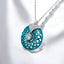 Woven Circle Pendant with Cubic Zirconia in 925 Sterling Silver