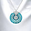 Woven Circle Pendant with Cubic Zirconia in 925 Sterling Silver