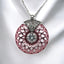 Woven Circle Pendant with Cubic Zirconia in 925 Sterling Silver