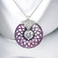 Woven Circle Pendant with Cubic Zirconia in 925 Sterling Silver