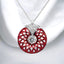 Woven Circle Pendant with Cubic Zirconia in 925 Sterling Silver