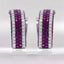 5.52 ctw Ruby and Diamond Huggie Hoop Earrings in 18kt White Gold