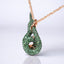 3.23 ctw Round Tsavorite Garnet Spiral Snake Pendant in 18kt Rose Gold