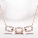 0.33 ctw Round Lab Grown Diamond Chain Link Necklace in 14kt Rose Gold