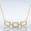 0.33 ctw Round Lab Grown Diamond Chain Link Necklace in 14kt Yellow Gold