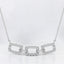 0.33 ctw Round Lab Grown Diamond Chain Link Necklace in 14kt White Gold