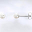 White Freshwater Cultured Pearl Earrings in 925 Sterling Silver