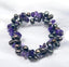 Cultured Peacock Pearl and Amethyst Stretch Bracelet