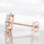 1.11 ctw Round Lab Grown Diamond Clover Stud Earrings in 14kt Rose Gold