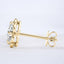 1.11 ctw Round Lab Grown Diamond Clover Stud Earrings in 14kt Yellow Gold