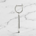 0.84 ctw Round Diamond Teardrop Dangle Earrings in 18kt White Gold
