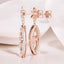 0.52 ctw Round Diamond Flower Dangle Earrings in 18kt Rose Gold