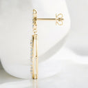 0.52 ctw Round Diamond Flower Dangle Earrings in 18kt Yellow Gold