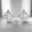 0.66 ctw Round Lab Grown Diamond Halo Stud Earrings in 925 Sterling Silver