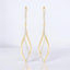 0.39 ctw Round Lab Grown Diamond Swirl Dangle Earrings in 14kt Yellow Gold