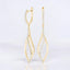 0.39 ctw Round Lab Grown Diamond Swirl Dangle Earrings in 14kt Yellow Gold