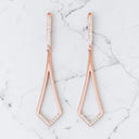0.21 ctw Round Diamond Drop Earrings in 14kt Rose Gold