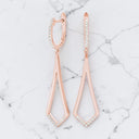 0.21 ctw Round Diamond Drop Earrings in 14kt Rose Gold