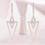 0.54 ctw Round Lab Grown Diamond Triangular Dangle Earrings in 14kt Rose Gold