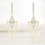 0.54 ctw Round Lab Grown Diamond Triangular Dangle Earrings in 14kt Yellow Gold