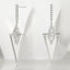 0.54 ctw Round Lab Grown Diamond Triangular Dangle Earrings in 14kt White Gold