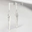 0.54 ctw Round Lab Grown Diamond Triangular Dangle Earrings in 14kt White Gold