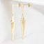 0.54 ctw Round Lab Grown Diamond Triangular Dangle Earrings in 14kt Yellow Gold