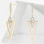 0.54 ctw Round Lab Grown Diamond Triangular Dangle Earrings in 14kt Yellow Gold