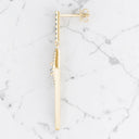 0.53 ctw Round Diamond Triangular Dangle Earrings in 18kt Yellow Gold