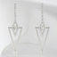 0.54 ctw Round Lab Grown Diamond Triangular Dangle Earrings in 14kt White Gold