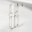 2.06 ctw Round Diamond Rectangular Link Drop Earrings in 18kt White Gold