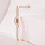 2.06 ctw Round Diamond Rectangular Link Drop Earrings in 18kt Rose Gold