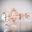 1.20 ctw Round Lab Grown Diamond Halo Stud Earrings in 14kt Rose Gold