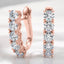 4.00 ctw Round Lab Grown Diamond Petite Drop Earrings in 14kt Rose Gold